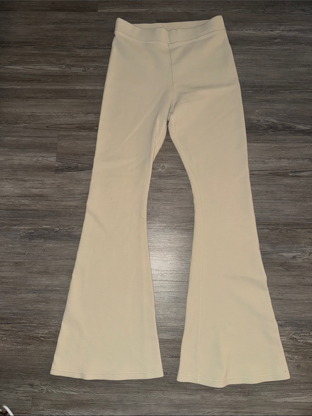 Offline High-Rise Cream Flared Track Pants for Women